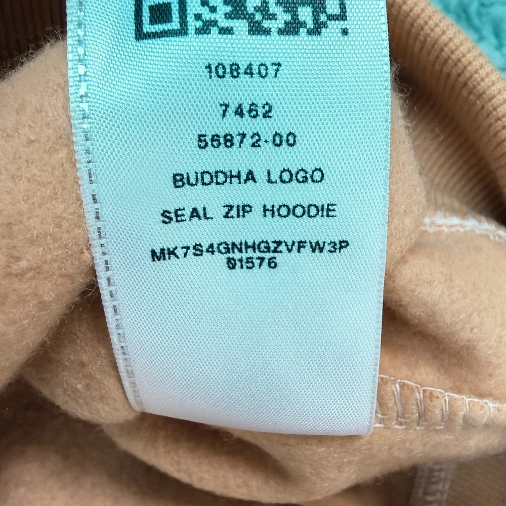 True Religion Zip Hoodie Mens XL Orange Buddha Logo Seal Sweatshirt